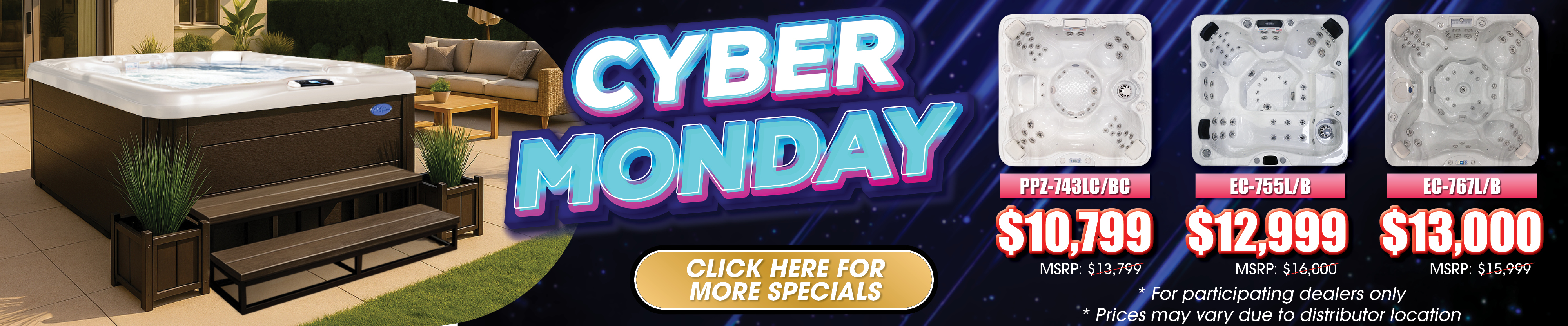 Calspas hot tub being used in a family setting - Ludlow