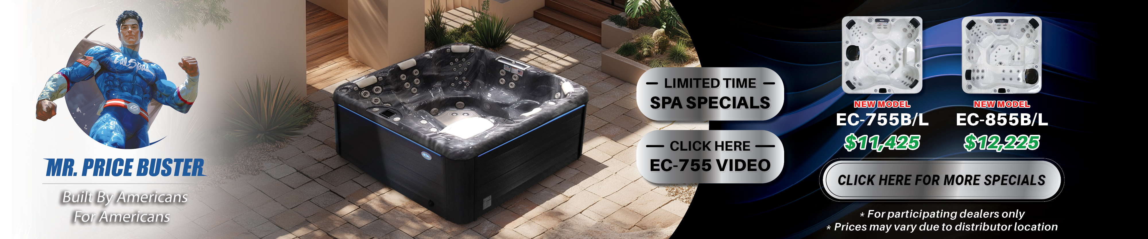 Calspas hot tub being used in a family setting - Ludlow